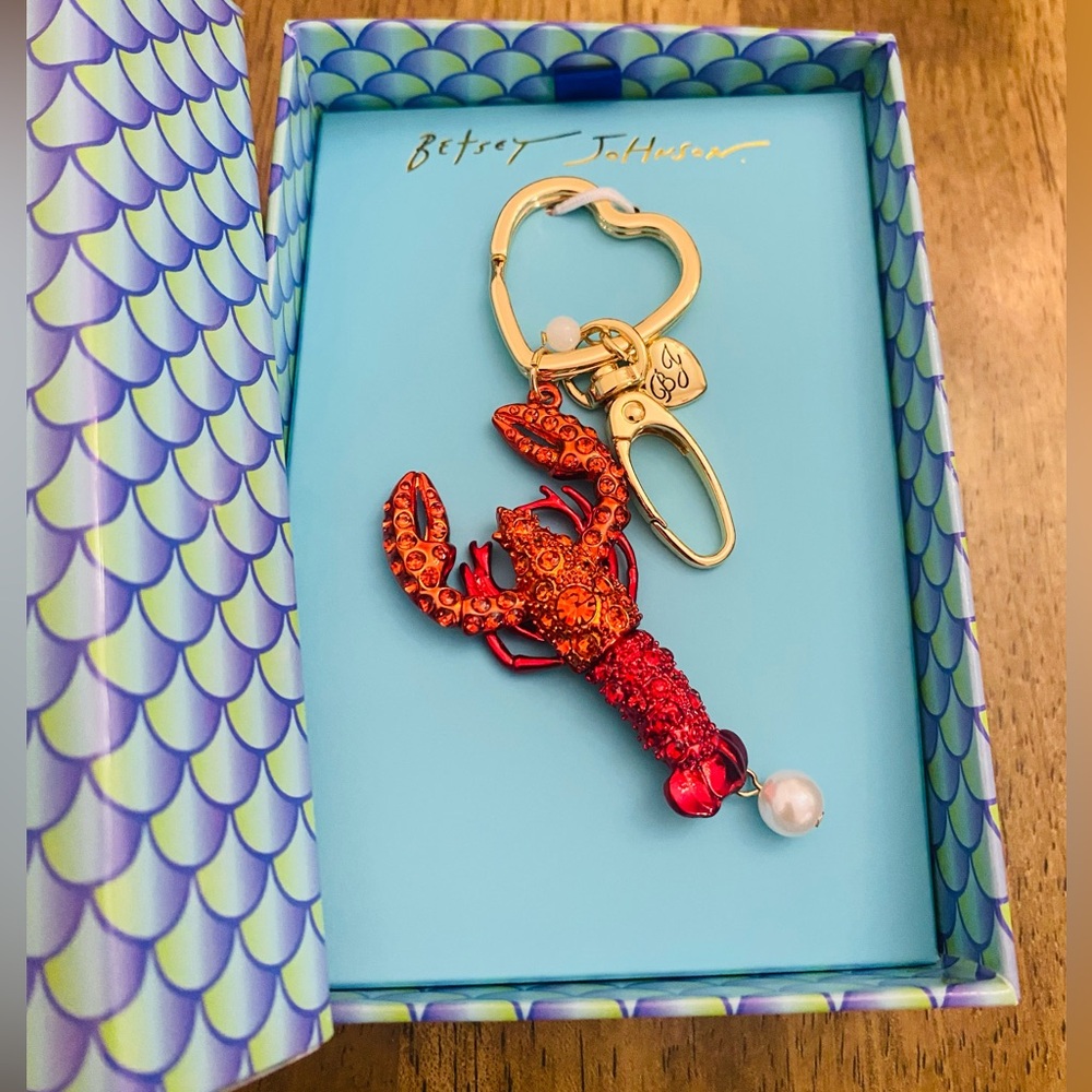 Betsey Johnson Lobster Bag Charm / Key Chain